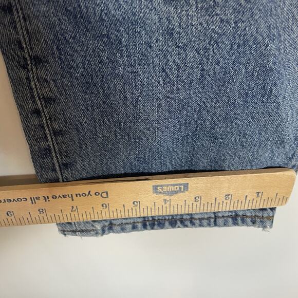 Levi’s 501 Jeans Mens 34x32 Blue Denim Pants Dark Wash Workwear Faded Button Fly - Picture 5 of 13